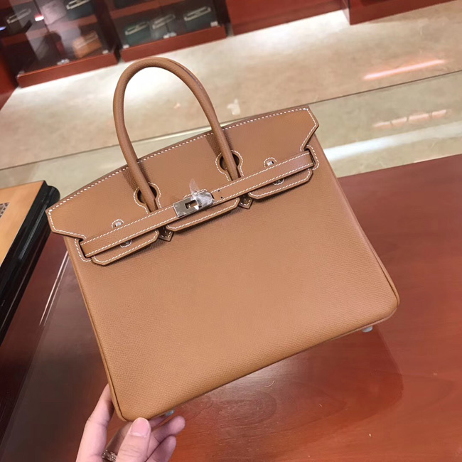 エルメス バーキン25 ゴールド ヴォーエプソン シルバー金具
