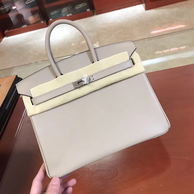 エルメス バーキン25 トレンチ ヴォーエプソン シルバー金具