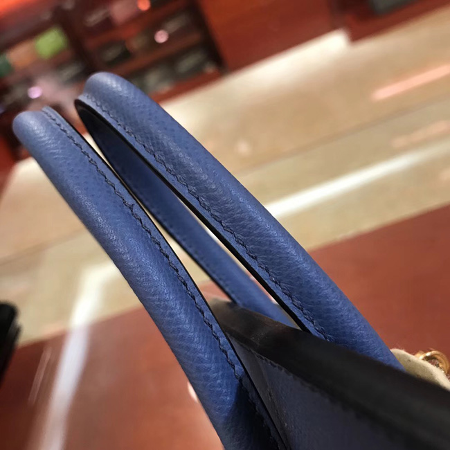 エルメス バーキン25 ブルーアガット ヴォーエプソン ゴールド金具