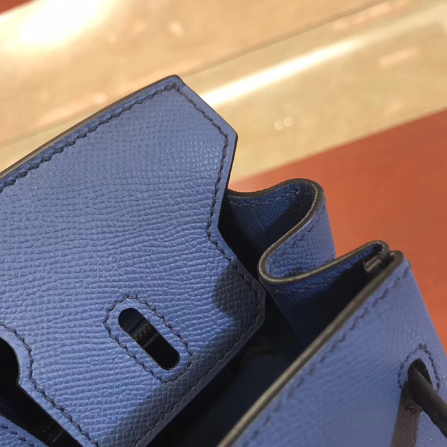 エルメス バーキン25 ブルーアガット ヴォーエプソン ゴールド金具