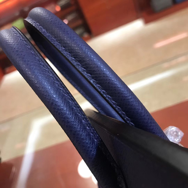 エルメス バーキン25 ブルーサフィール ヴォーエプソン シルバー金具
