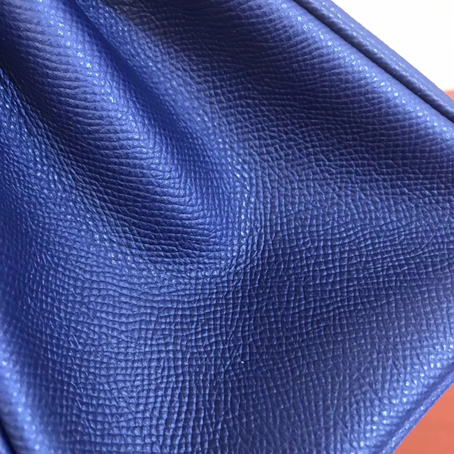 エルメス バーキン25 ブルーサフィール ヴォーエプソン シルバー金具