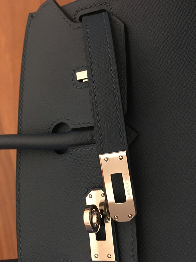 エルメス バーキン25 ブルーインディゴ ヴォーエプソン シルバー金具