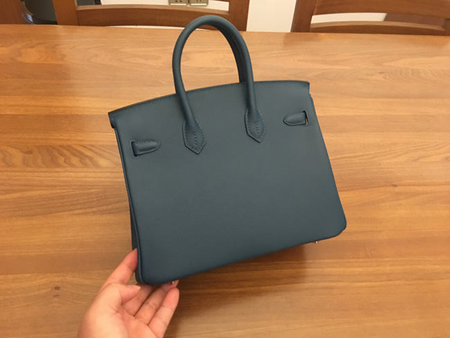 エルメス バーキン25 ブルーインディゴ ヴォーエプソン シルバー金具