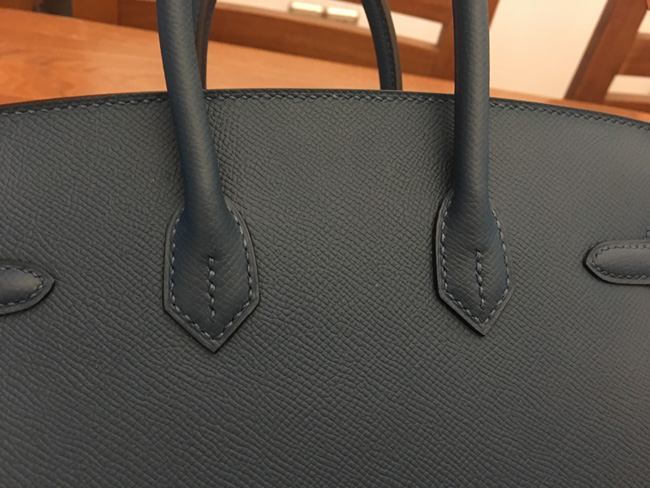 エルメス バーキン25 ブルーインディゴ ヴォーエプソン シルバー金具