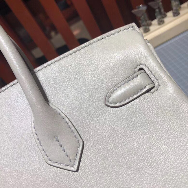エルメス バーキン25 パールグレー スイフト シルバー金具
