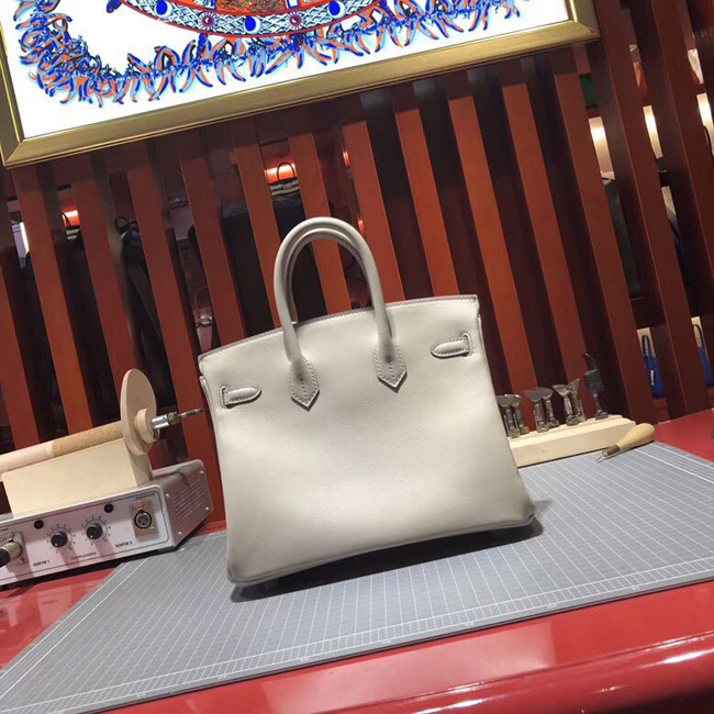 エルメス バーキン25 パールグレー スイフト シルバー金具