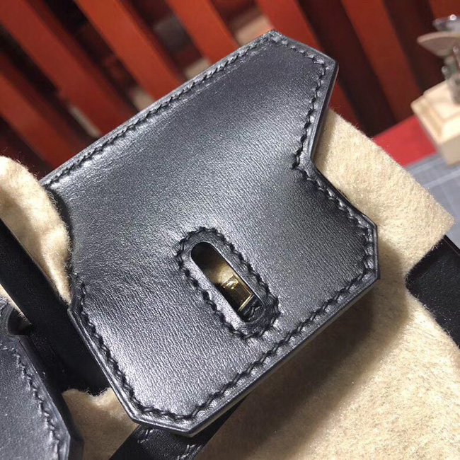 エルメス バーキン25 ブラック ボックスカーフ ゴールド金具