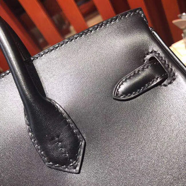 エルメス バーキン25 ブラック ボックスカーフ ゴールド金具