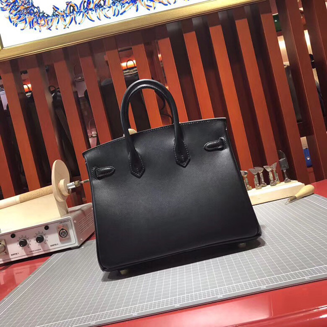 エルメス バーキン25 ブラック ボックスカーフ ゴールド金具