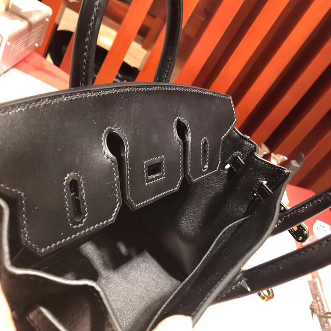 エルメス バーキン25 ブラック ボックスカーフ ゴールド金具