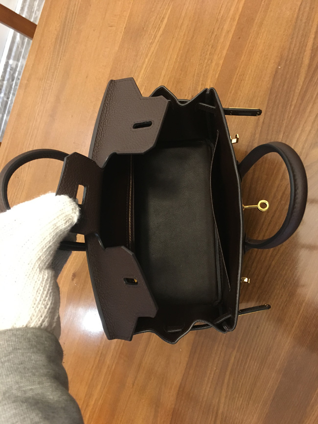 エルメス バーキン25 ショコラ トゴ ゴールド金具
