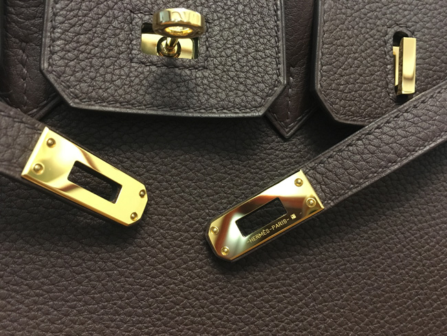 エルメス バーキン25 ショコラ トゴ ゴールド金具