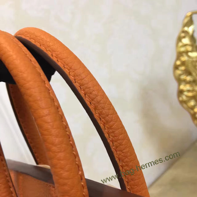 エルメス バーキン25 オレンジ トゴ シルバー金具