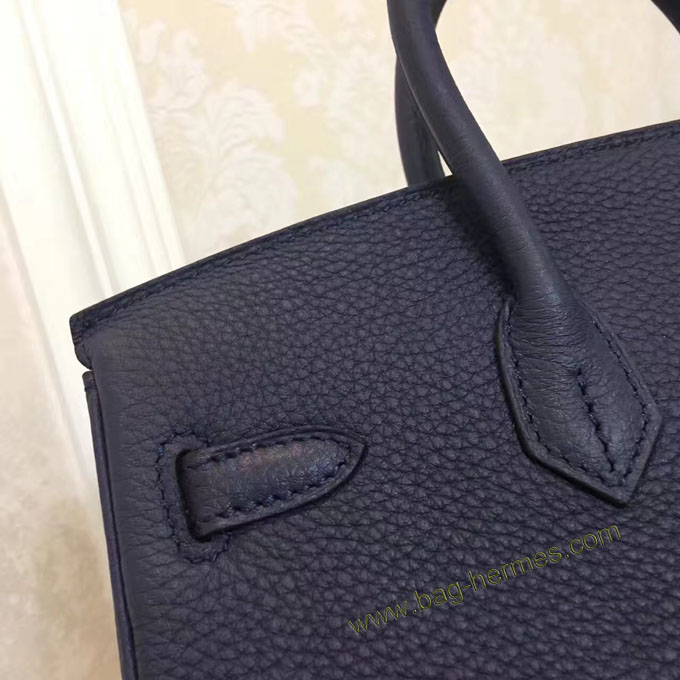 エルメス バーキン25 ブルーブラック トゴ ゴールド金具