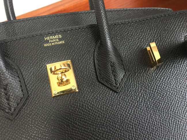 エルメス バーキン25 ブラック ヴォーエプソン ゴールド金具