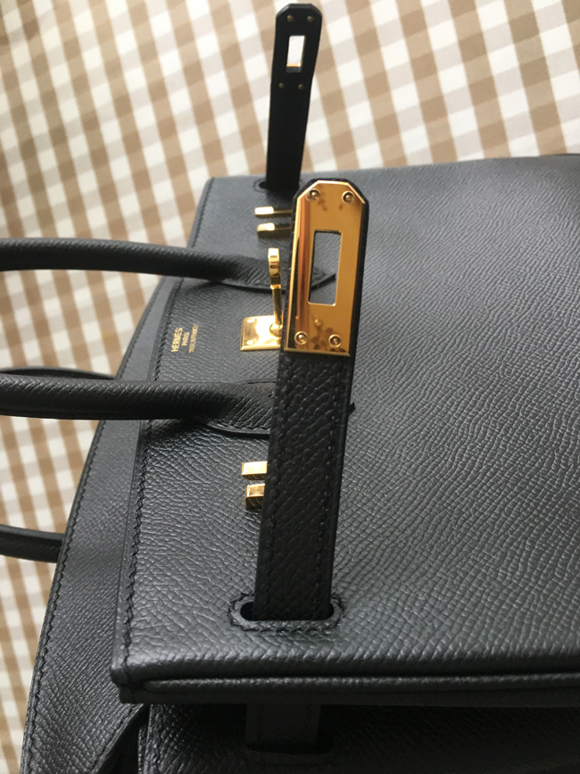 エルメス バーキン25 ブラック ヴォーエプソン ゴールド金具