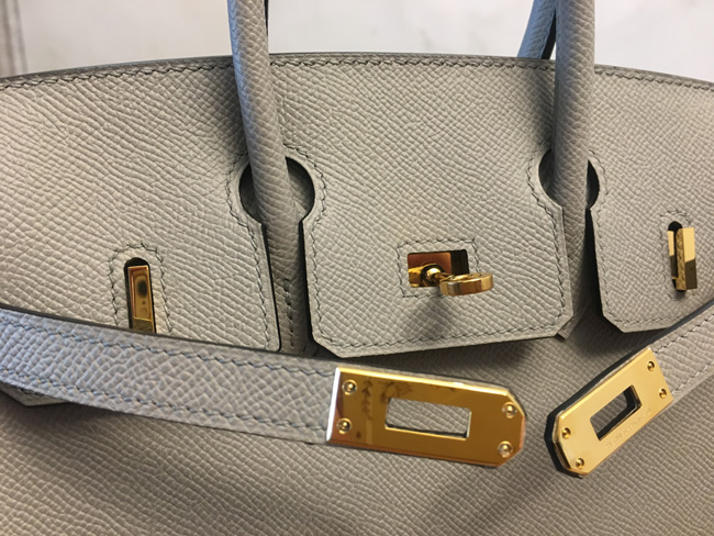 エルメス バーキン25 セージ ヴォーエプソン ゴールド金具