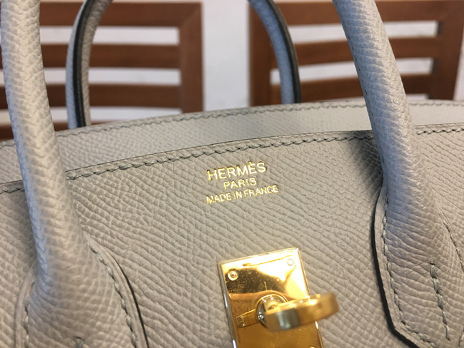 エルメス バーキン25 セージ ヴォーエプソン ゴールド金具