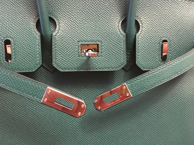 エルメス バーキン25 マラカイト ヴォーエプソン シルバー金具