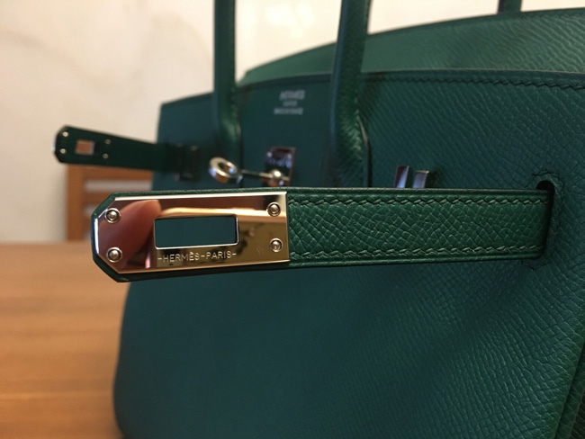 エルメス バーキン25 マラカイト ヴォーエプソン シルバー金具