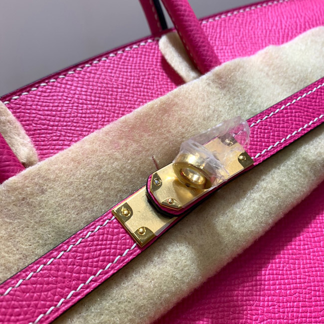 エルメス バーキン25 ローズティリアン ヴォーエプソン ゴールド金具