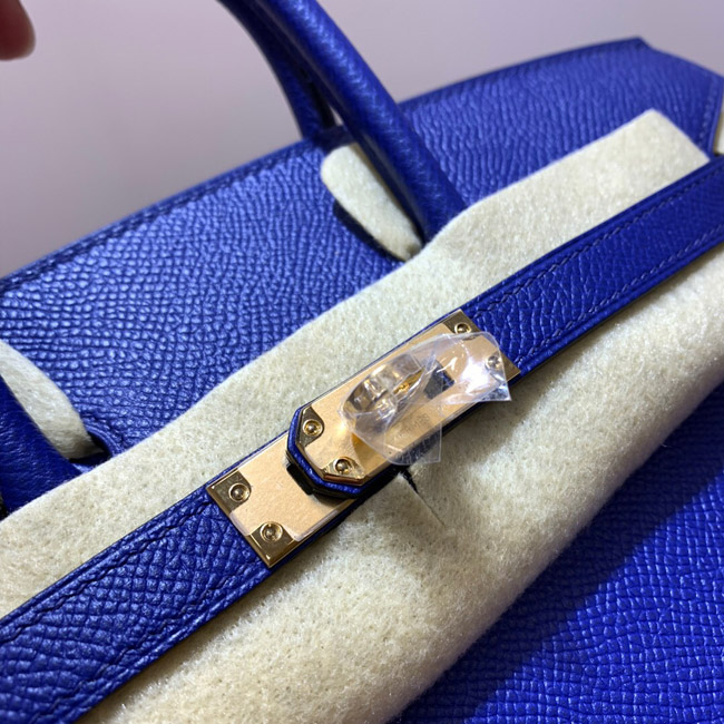 エルメス バーキン25 ブルーエレクトリック ヴォーエプソン ゴールド金具