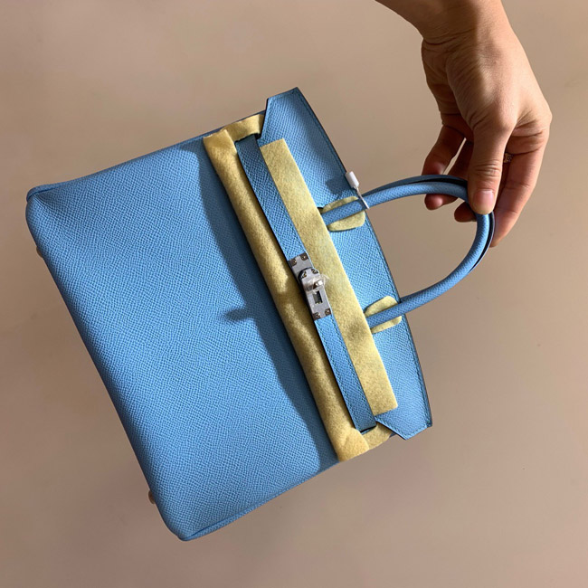 エルメス バーキン25 ブルーパラダイス ヴォーエプソン シルバー金具