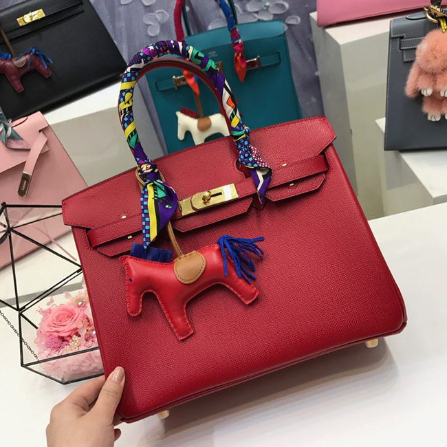 エルメス バーキン25 ルビー ヴォーエプソン ゴールド金具