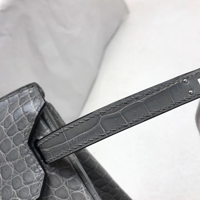 エルメス バーキン25 エトゥープ クロコダイル ニロティカス シルバー金具