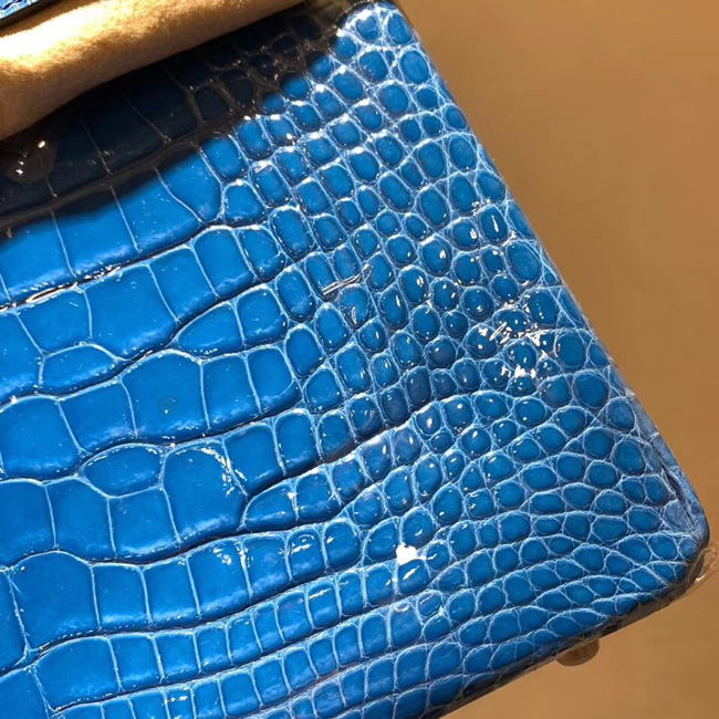 エルメス バーキン25 ブルーザンジバル　クロコダイル シルバー金具