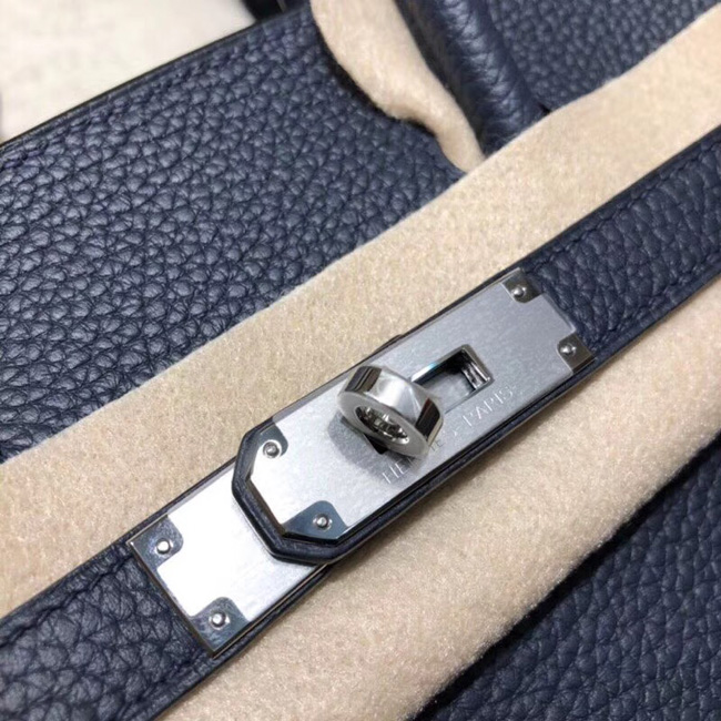エルメス　バーキンオフィシエ25　ブルートンペット/ミコノス　トゴ/スイフト シルバー金具