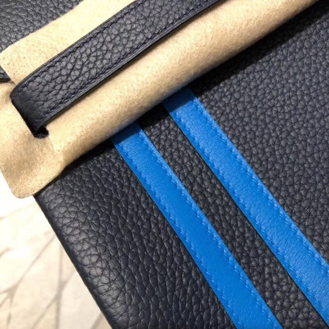 エルメス　バーキンオフィシエ25　ブルートンペット/ミコノス　トゴ/スイフト シルバー金具