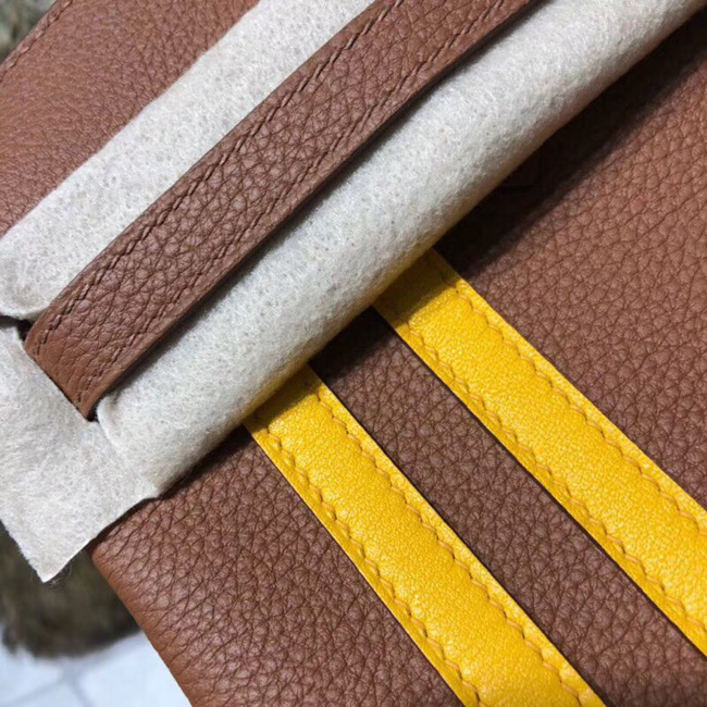 エルメス バーキンオフィシエ25 ゴールド/ジョーヌアンブル トゴ/スイフト シルバー金具