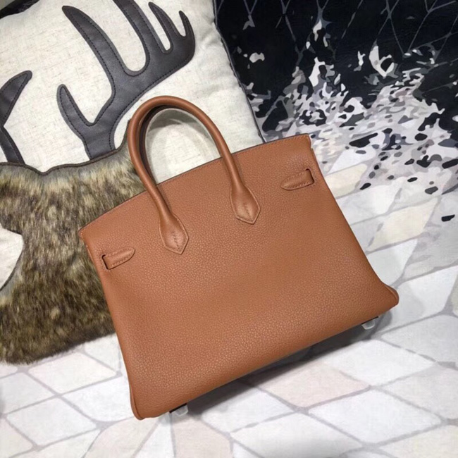 エルメス バーキンオフィシエ25 ゴールド/ジョーヌアンブル トゴ/スイフト シルバー金具