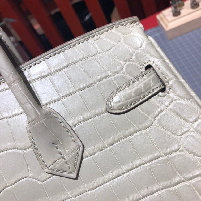 エルメス バーキン25 ベトン クロコダイル ニロティカスマット ゴールド金具