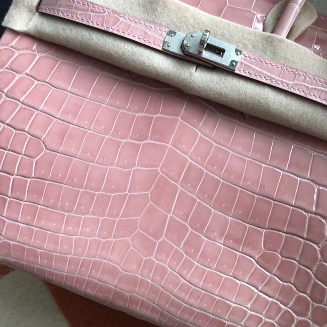 エルメス バーキン25 ピンク クロコダイル シルバー金具