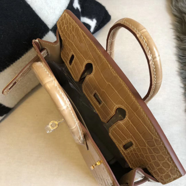 エルメス バーキン25 プシエール クロコダイル ゴールド金具