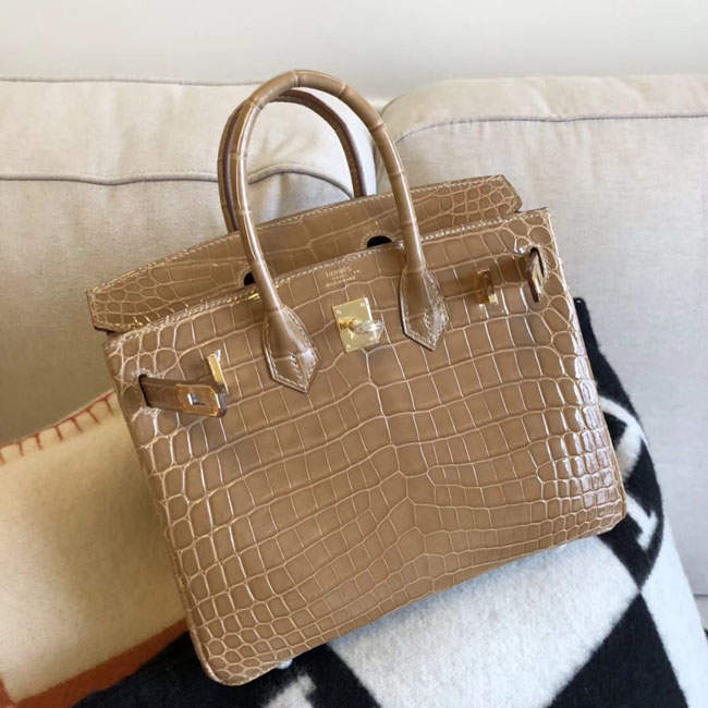 エルメス バーキン25 プシエール クロコダイル ゴールド金具