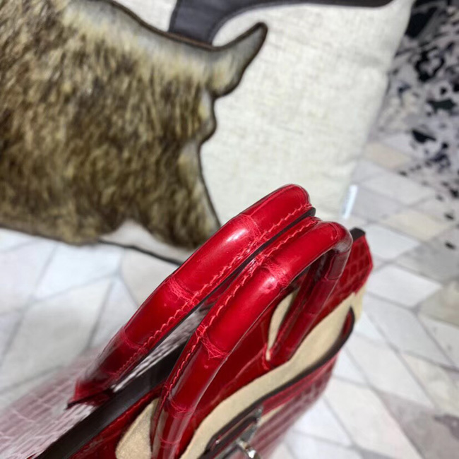エルメス バーキン25 ブレイズ クロコダイル ニロティカス シルバー金具