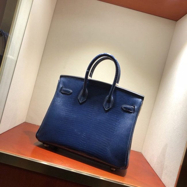 エルメス バーキン25 ブルーエレクトリック リザード ゴールド金具