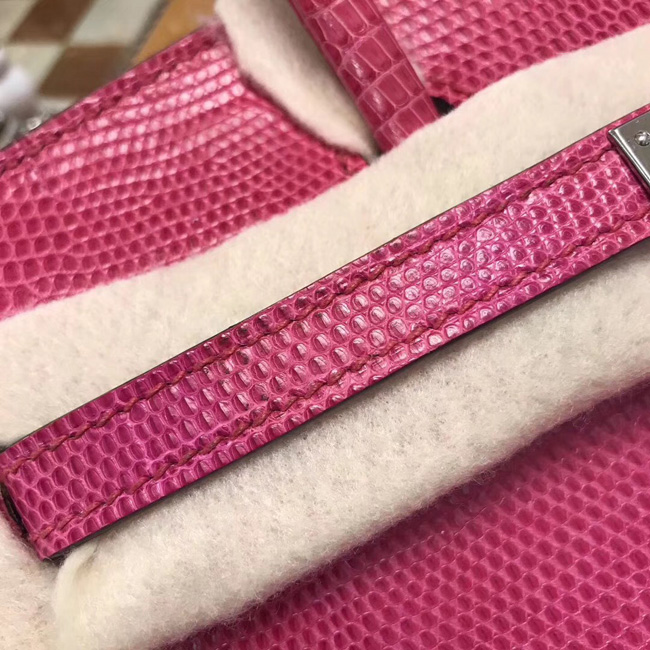 エルメス バーキン25 ローズショッキング リザード シルバー金具