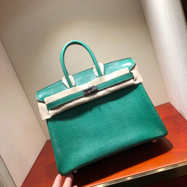 エルメス バーキン25 バンブー リザード シルバー金具