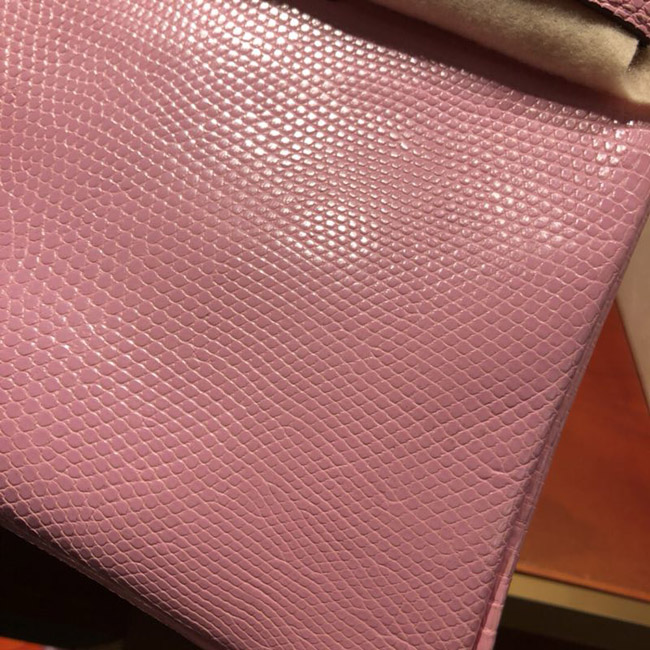 エルメス バーキン25 ピンク リザード シルバー金具