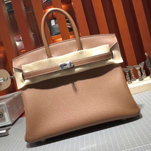 エルメス バーキン25 ゴールド トゴ シルバー金具