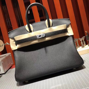 エルメス バーキン25 ブラック トゴ シルバー金具