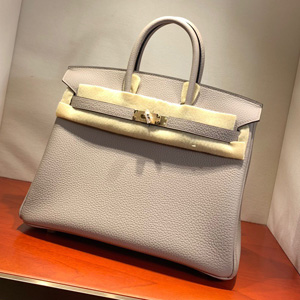 エルメス バーキン25 トレンチ トゴ ゴールド金具