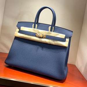 エルメス バーキン25 ブルートンペット トゴ シルバー金具