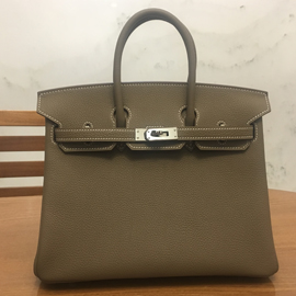 エルメス バーキン25 エトゥープ トゴ シルバー金具