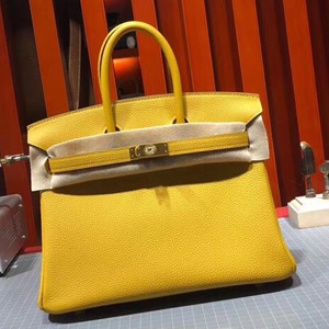 エルメス バーキン25 ジョーヌアンブル トゴ シルバー金具